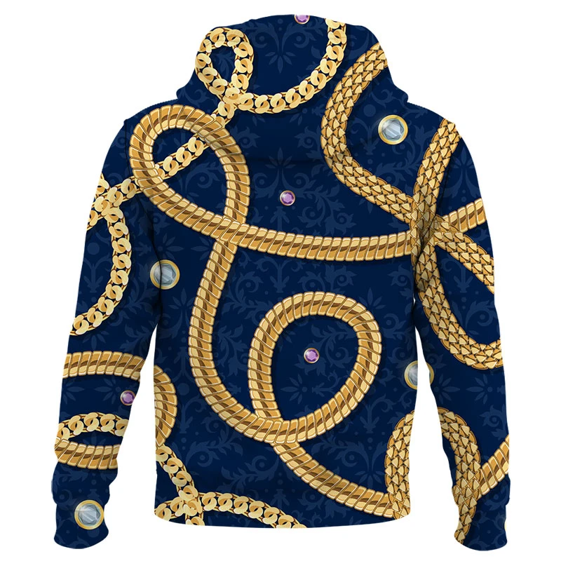 

2021 new men's hoodie 3D printing Iron chain hoodie men and women popular pullover fashion hip-hop trend hoodie Streetwear Tops