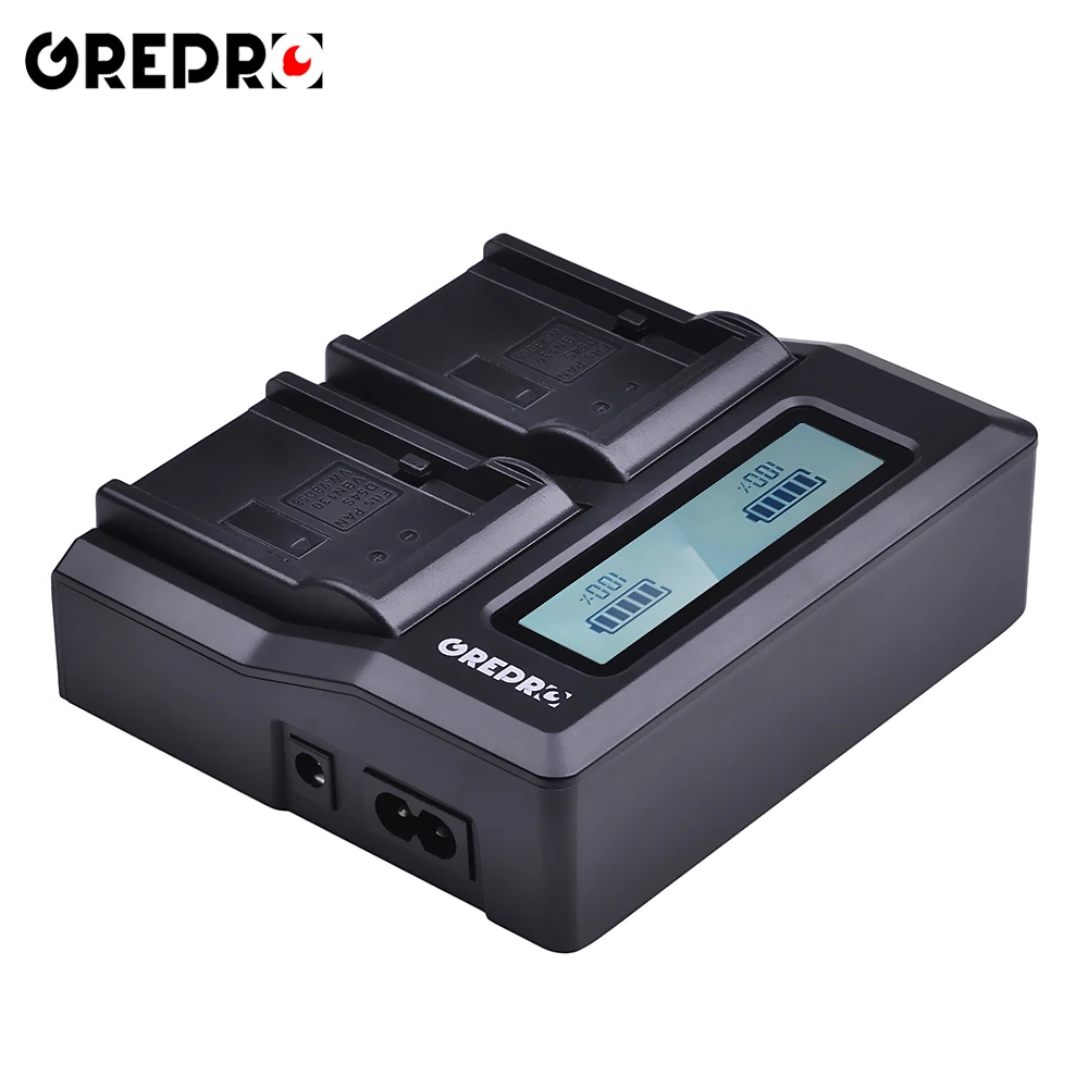 Ультра быстрое зарядное устройство с двойным жк-дисплеем для батареи Panasonic VW-VBD58