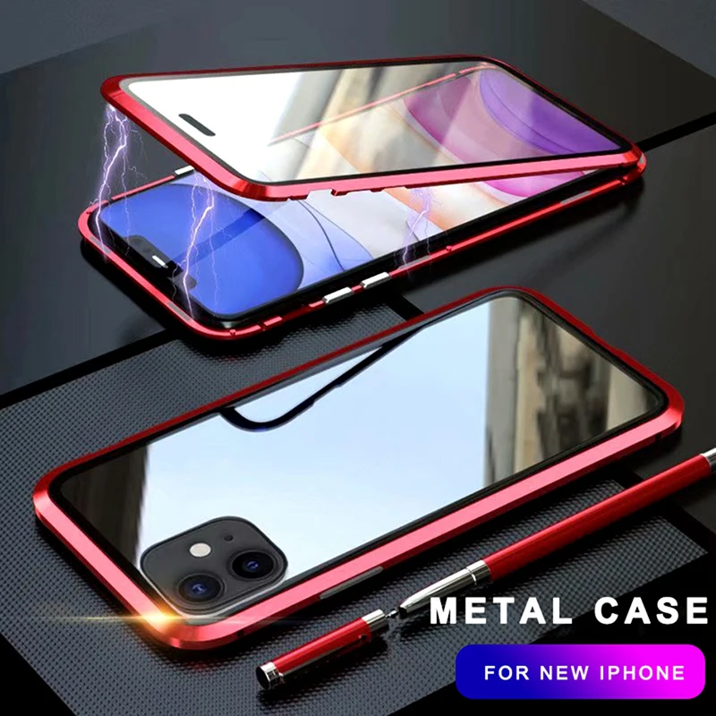 Магнитный чехол для Apple iphone 11 Pro 360 Защитный 11pro Max a двойное стекло в рамке Fundas