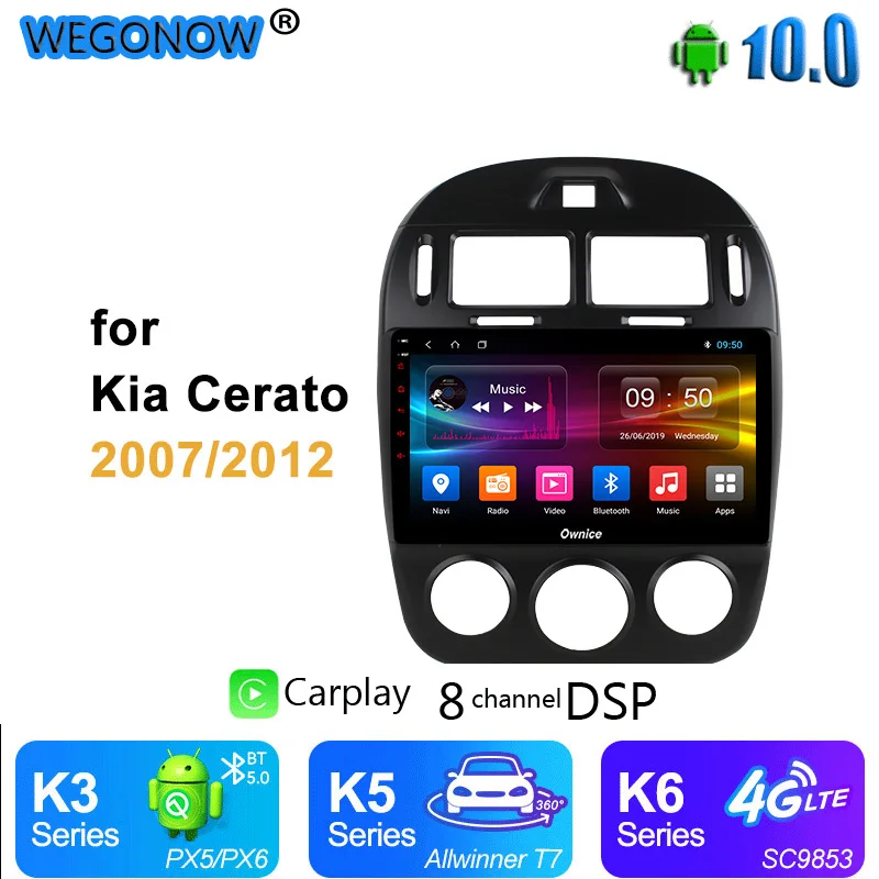 Ownice Octa Core android 10 Car dvd Navi carplay GPS DSP 360 Pano ram a Optical 4G RAM 64G ROM LTE для kia cerato 2007