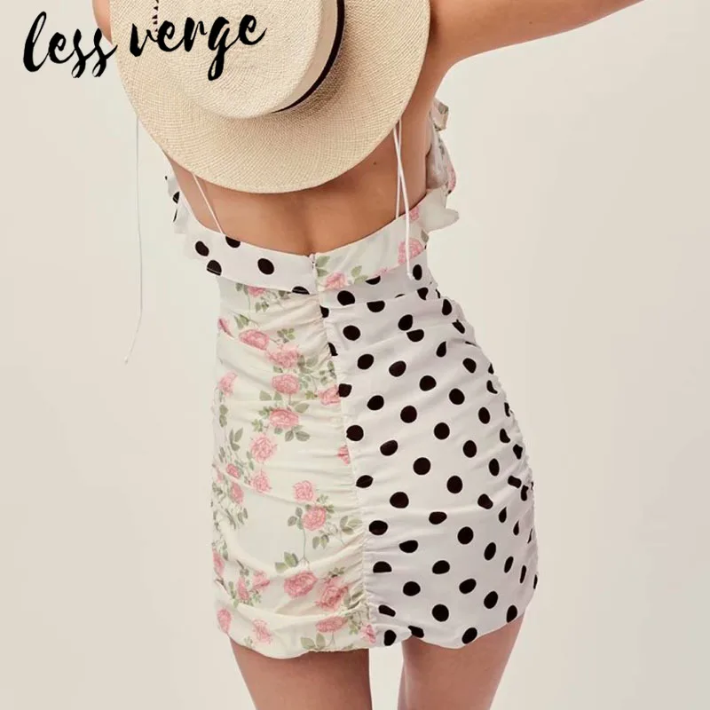 Женское платье с цветочным принтом V образным вырезом и оборками|Женские платья| |