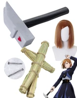 jujutsu kaisen nobara kugisaki anime cosplay props resin hammer little grass doll party halloween party accessories for woman