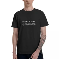 i identify as vaccinated anti vax politically corr graphic tee mens basic short sleeve t shirt funny tops