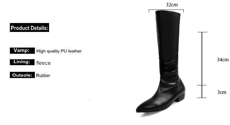 ZawsThia winter autumn yellow purple pink woman boots pointed toe low square heels mid-calf boots for women big size 34-48