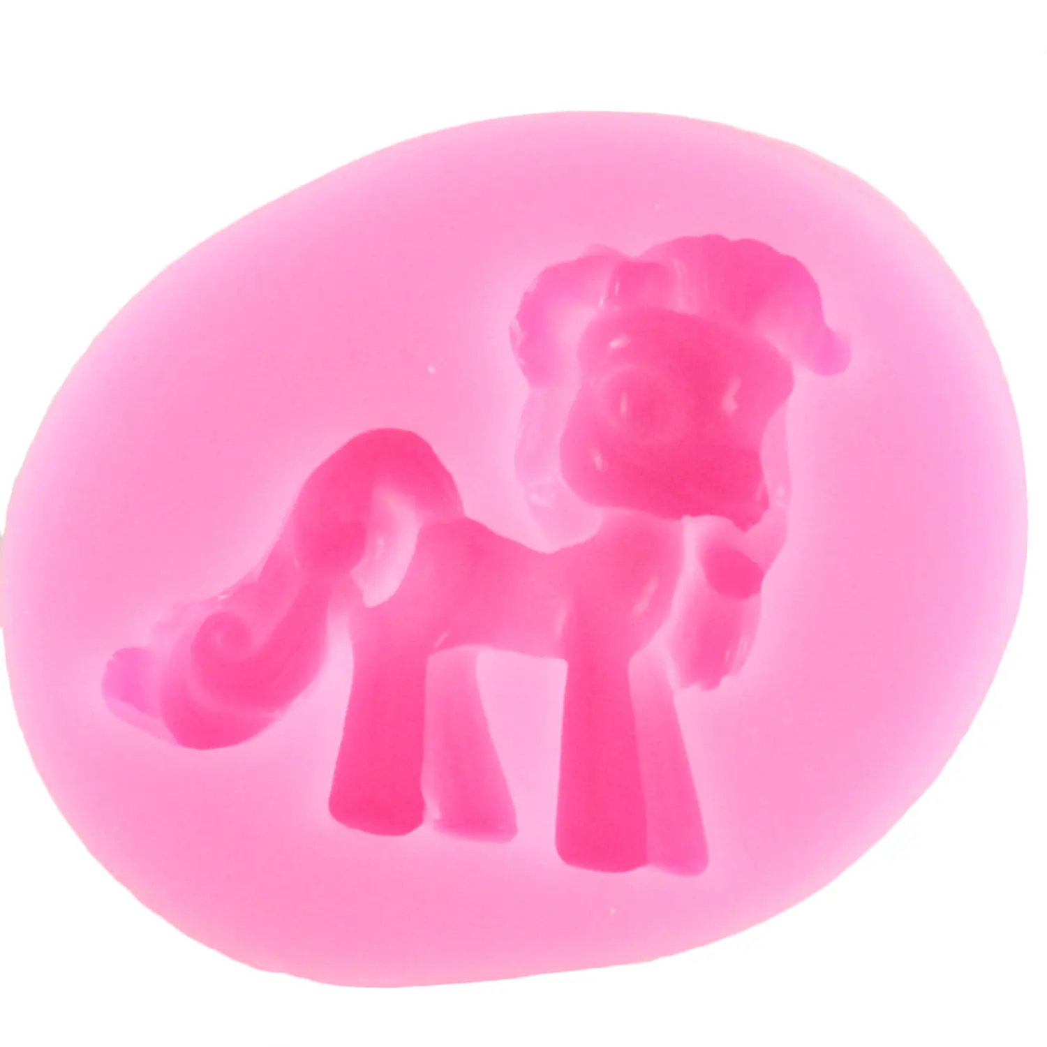 

3D Cartoon Horse Silicone Mold Baby Birthday Chocolate Fondant Molds Cupcake Topper Cake Decorating Tools Clay Candy Resin Mould
