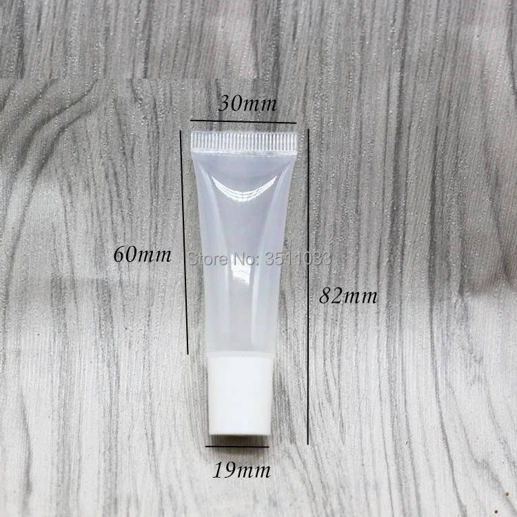 Прозрачный пустой бальзам для губной помады 10 г мягкая трубка макияжа прозрачный