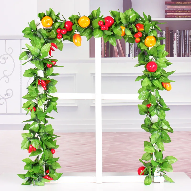 Искусственные фруктовые гирлянды искусственные листья растений лозы дома отель