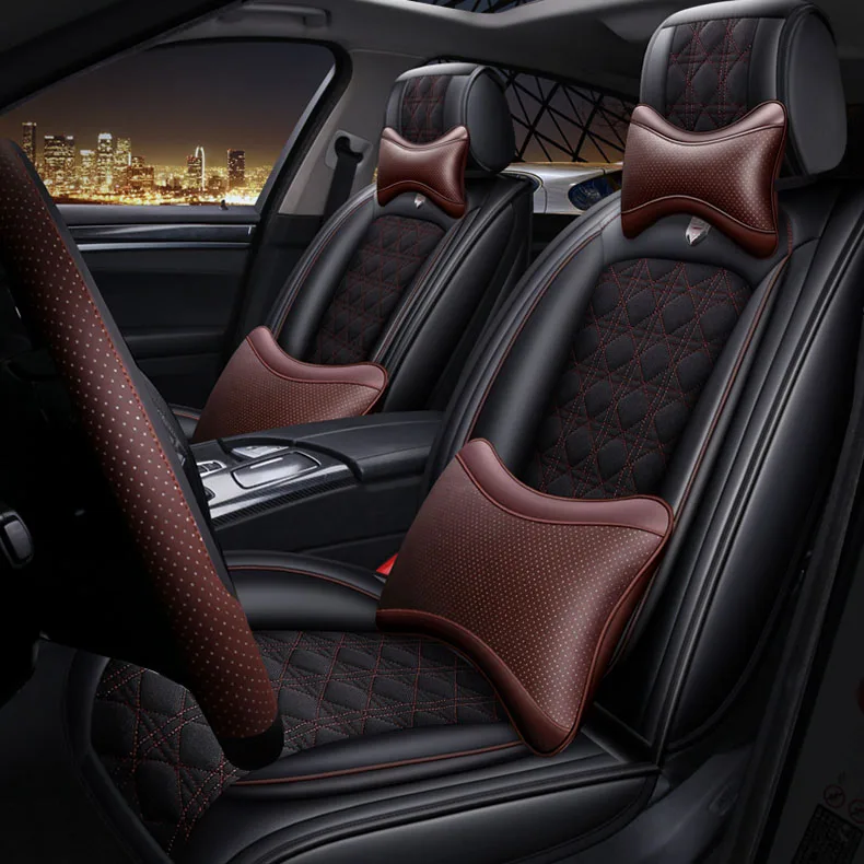 Кожаный льна универсальный чехол для автомобильных сидений Mercedes Benz W203 W210 W211 AMG W204