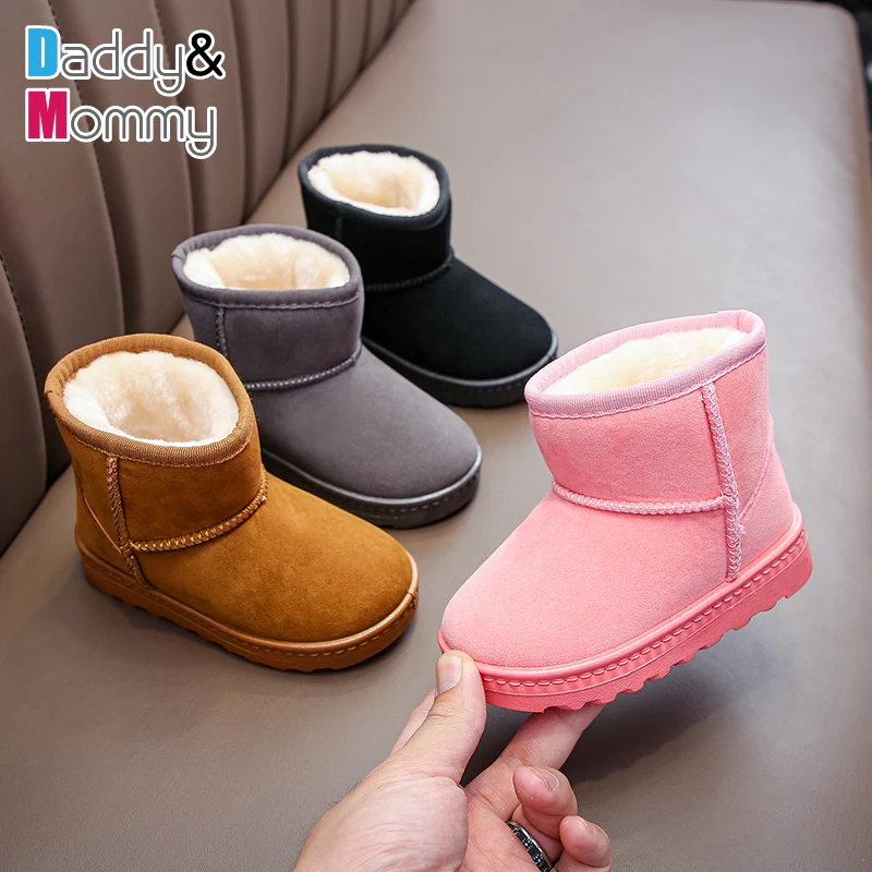 

Fashion Kids Winter Snow Boots Children Boys Warm Plush Girls Casual Shoes Brand Non-Slip Martin Boots Toddler Shoes Size 23-36