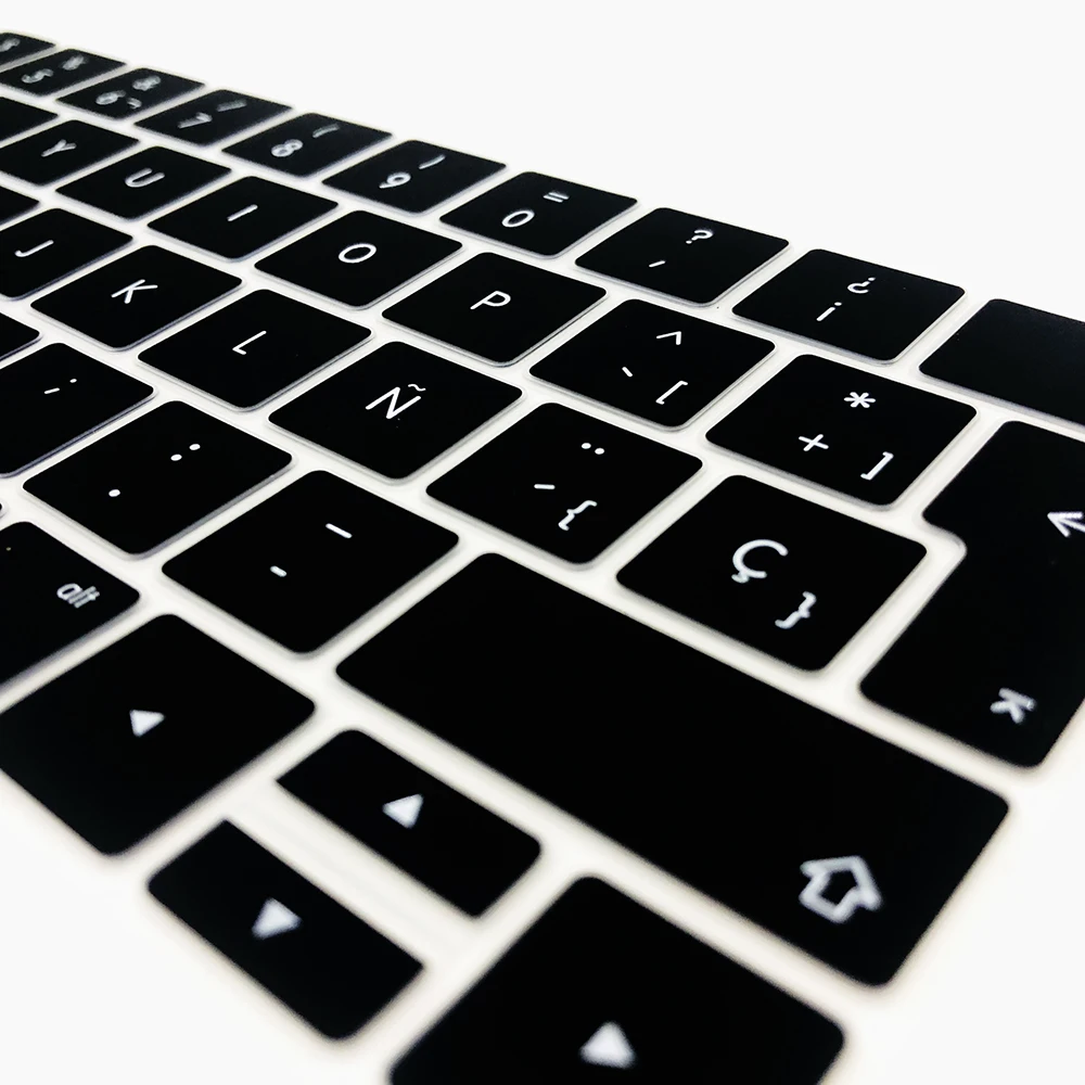 Spanish EU-Enter EU-Key Keyboard Cover Protector for Macbook Pro 13Air 11 12 15 touch bar A1706/A1466/A1707/A1990/A2159/A1932