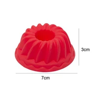 7cm x 7cm x 3cm 2pcs spiral ring cooking silicone mold bakeware kitchen bread cake decorate tool bread cake