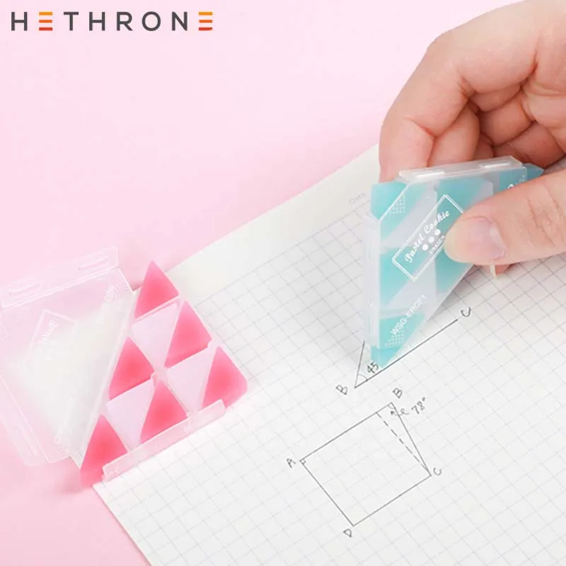 1 шт. треугольные резиновые ластики hetron прочные гибкие для карандашей студентов