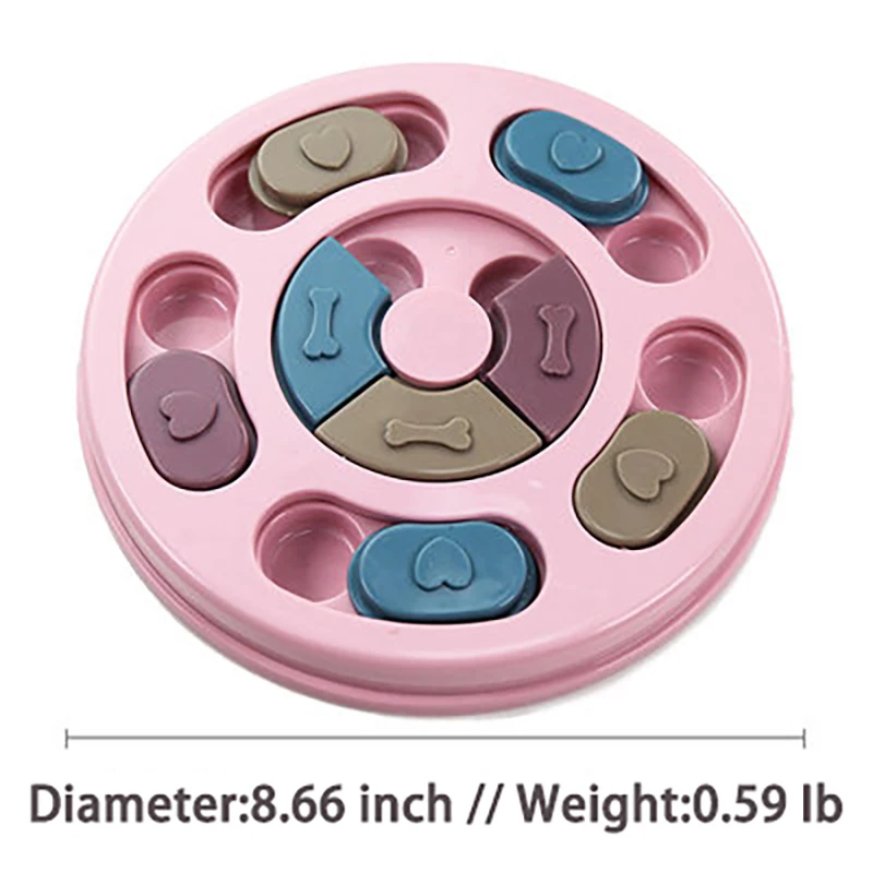 

Portable Pet Dog Feeding Food Bowls Puppy Slow Down Eating Feeder Dish Bowel Feeding Turntable Toy Prevent Obesity Dogs Supplies