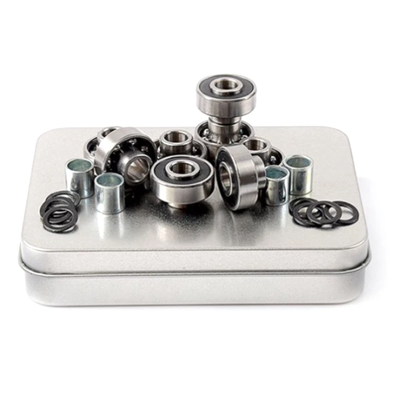

8Pcs High Speed Pro Longboard Skateboar Bearings Cr Mo Steel ABEC-9 608RS Sakting Bearing