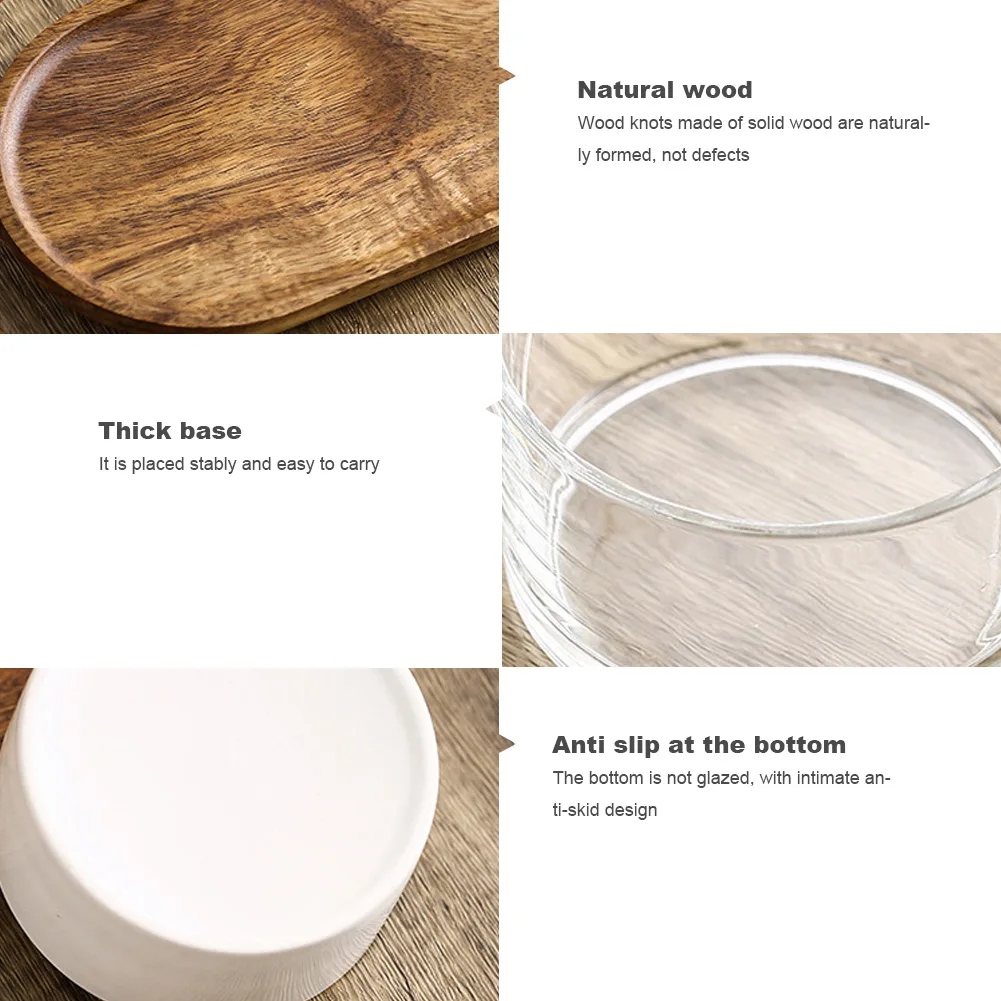 Japanese Style Wooden Pallet Set Gift Home Party Oval Wood Serving Tray Spoon Bowl Display Shooting Props | Дом и сад