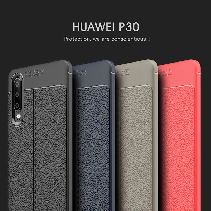 Мягкий ТПУ кожаный чехол для телефона huawei p30 lite pro Тонкий p20 tpu pro|Бамперы| |
