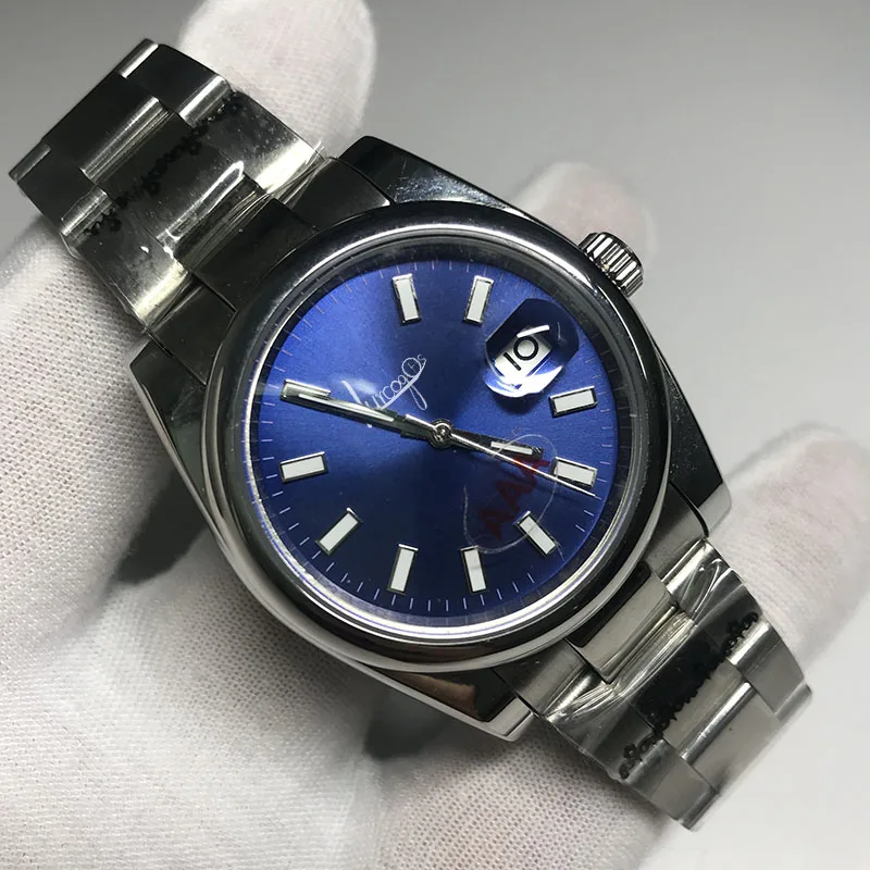 Лидер продаж роскошные Брендовые Часы синий циферблат 36 мм и 40 для мужчин женщин