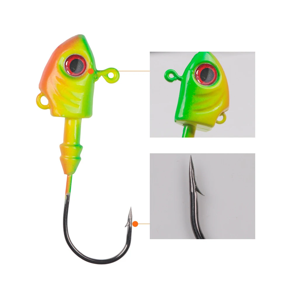 Jig Head Fishing Hook High Carbon Steel Sharpener Fishhook Single Circle Offset Hooks For Sea  Carp Soft Lure Tackle Accessories