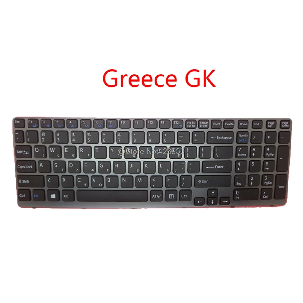 Laptop SP NE GK UK GR TR Keyboard For SONY VAIO SVE15 Series Nordic Greek United Kingdom Germany Turkey Spanish new | Компьютеры и