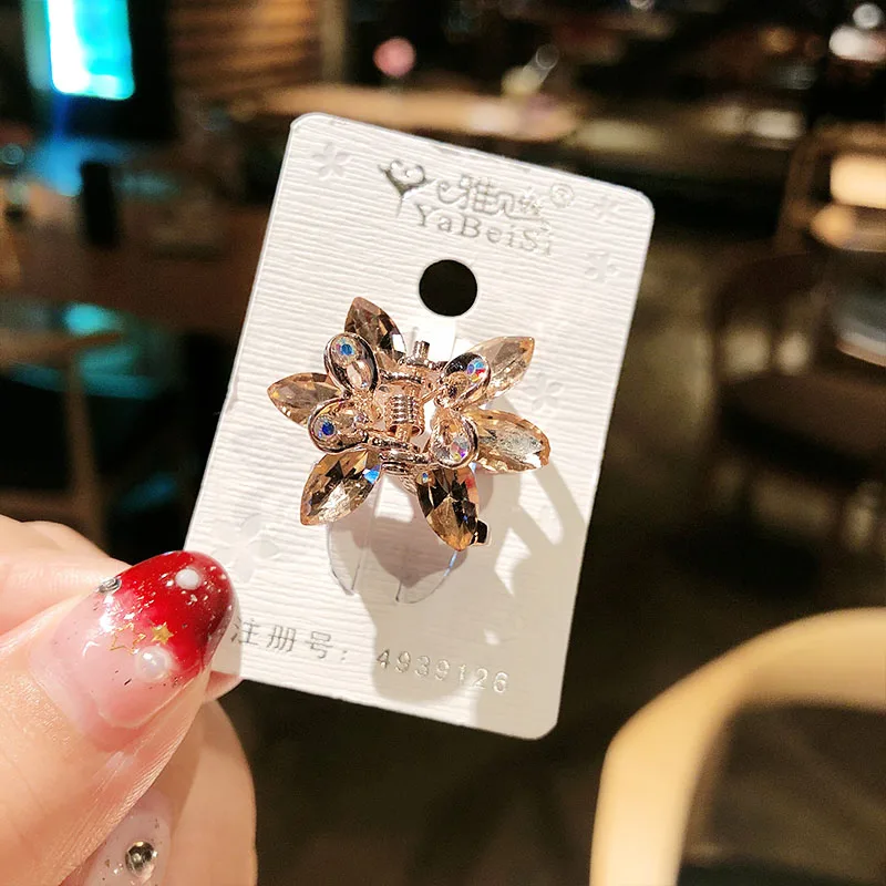 Заколка для волос с цветами и бабочками Винтажный зажим разноцветными