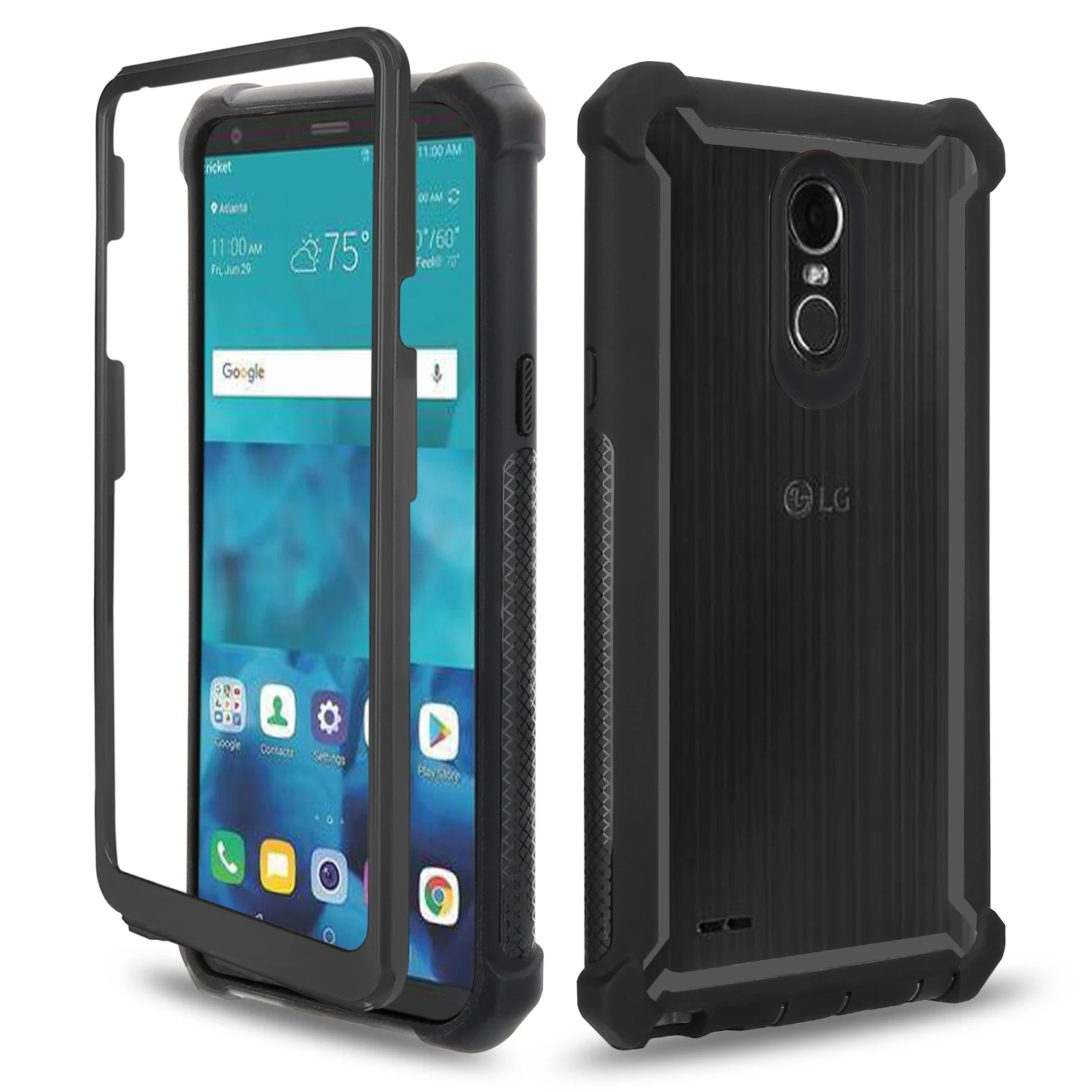 Black Ультра тонкий, несмотря на экстремальные прочный чехол для LG Stylo 5 4 Plus всего тела защитный ударостойкий, защита от падений ударопрочная крышка для LG Aristo 2 3 - Цвет: Black