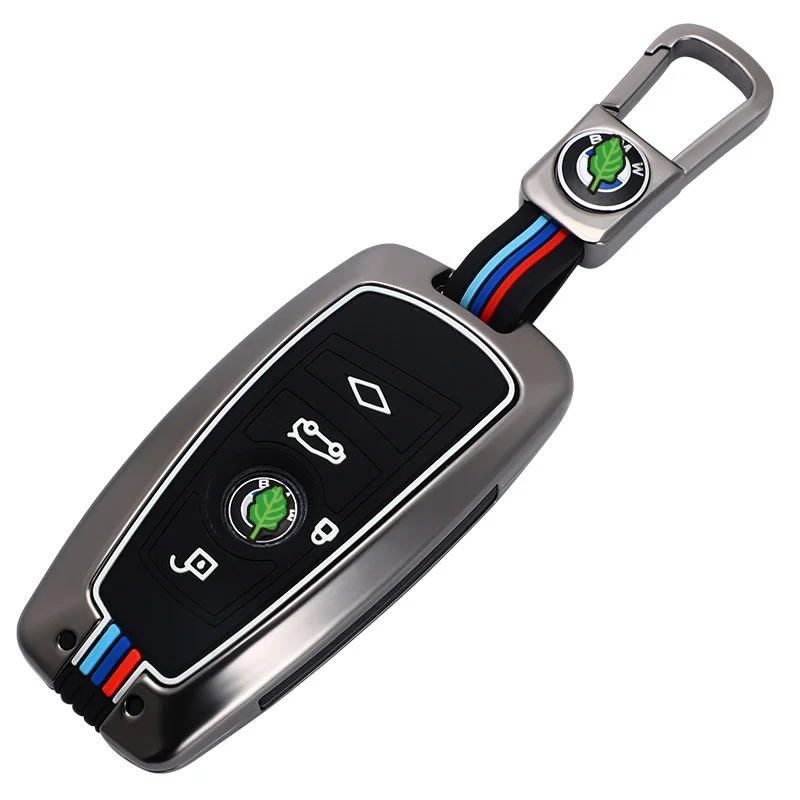 

Galvanized Alloy Car Smart Key Fob Case SKin Cover for BMW 3 4 5 Series 320i 530i 550i F20 F21 F30 F31 F25 F01 F02 Car Key Case