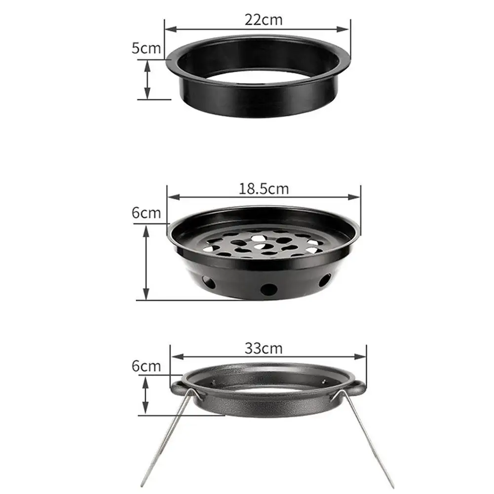 Портативная напольная плита для барбекю антипригарные Грили круглый лоток грили
