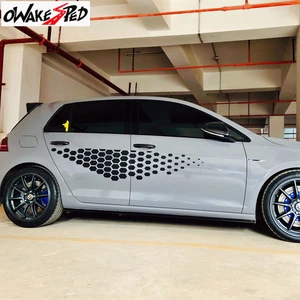 1 компл. Автомобильная наклейка дверь боковая юбка Декор Виниловая наклейка для Volkswagen Golf 4 5 6 7 TSI TCR Polo Racing Body Sticker авто аксессуары