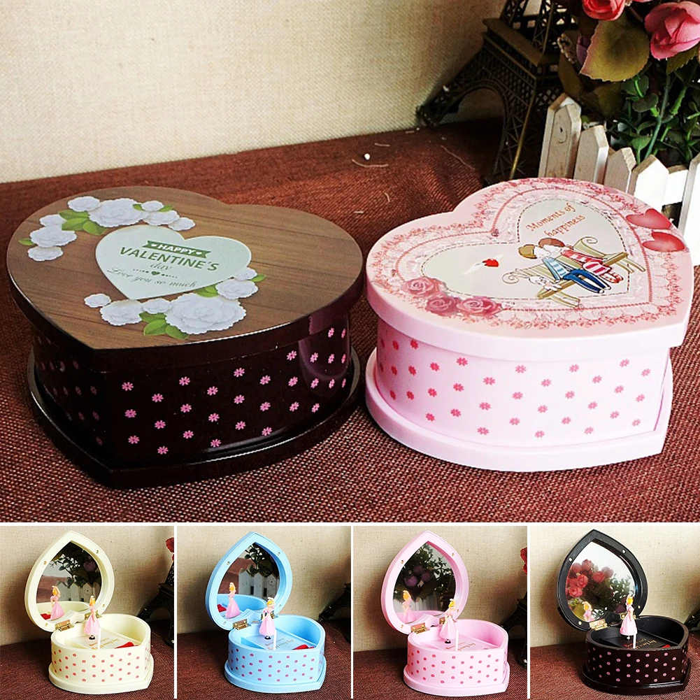 Вращающаяся шкатулка для украшений Танцующая девочка домашний декор детей