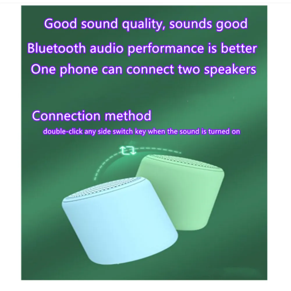 2021 Новый мини Колонка с беспроводным каналом блютус 360 градусов шокирующие