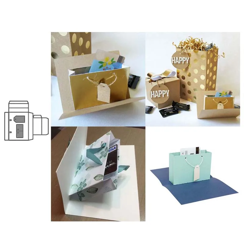 Металлические Вырубные штампы выдвижная подарочная упаковка вырезанная форма