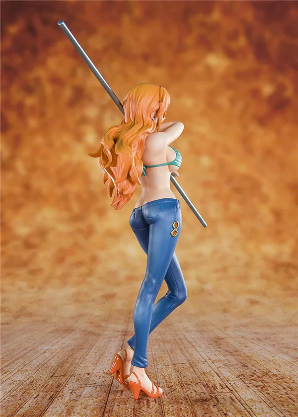 Аниме 17 см цельная соломенная шляпа Пираты 20th anniversary Nami милая фигурка девушка из