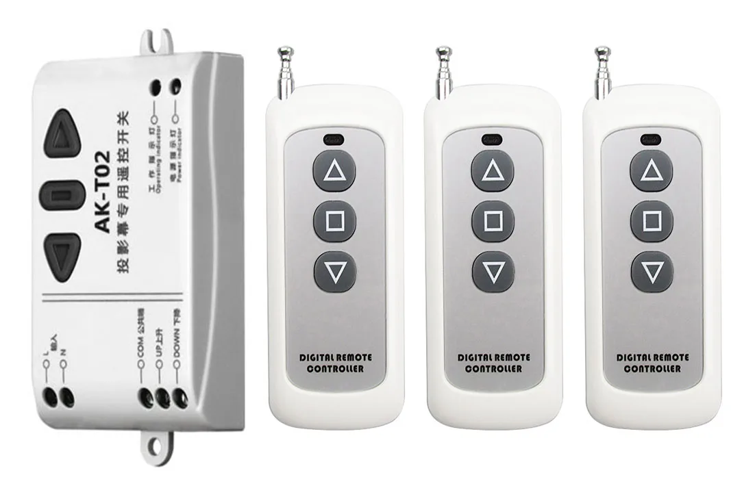 AK-T02 RF Беспроводной пульт дистанционного управления и получения спереди