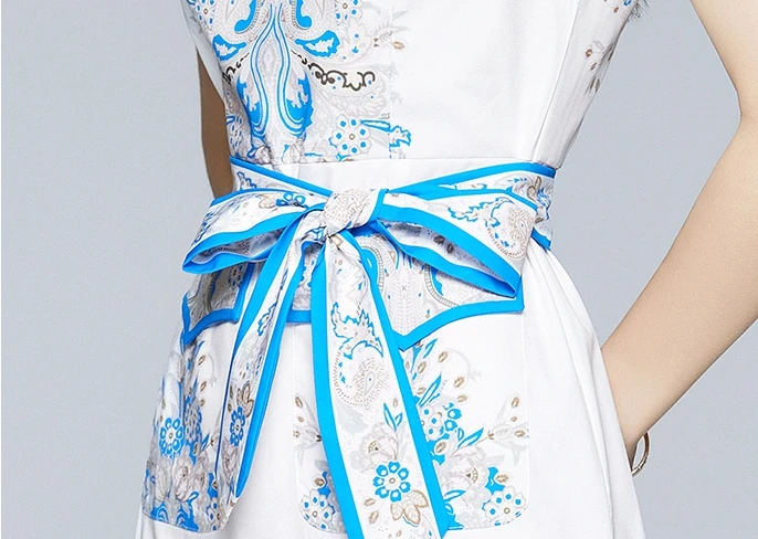 

Women's Vintage Sleevess A Line Dress Summer 2021 Elegant V-neck Tank Party Evening Dresses Vestidos For Women