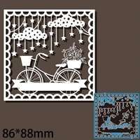 8688mm bicycle clouds and stars card decoration metal cutting dies craft embossing scrapbooking paper craft greeting card