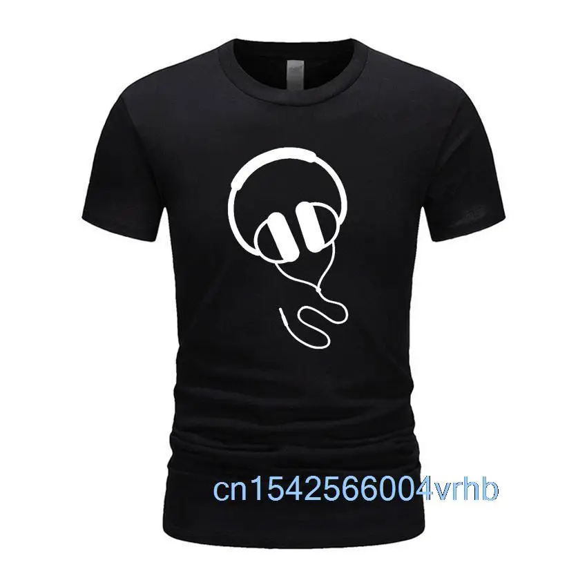 2021 забавная футболка с наушниками и музыкой крутые футболки из 100% хлопка простым