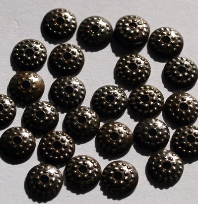 100 шт. круглых отверстий для подвесок, фурнитура, шапочки для бусин (6,5 мм) K023