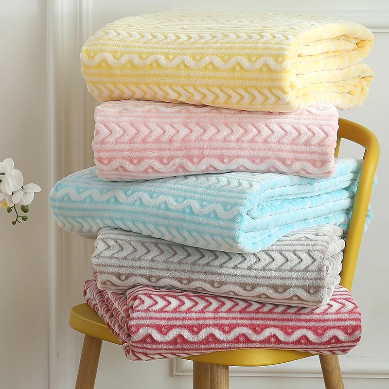 

NEW Solid Yellow throw blanket for sofa Soft Warm Flannel Blanket On the Bed thick blanket bedspread
