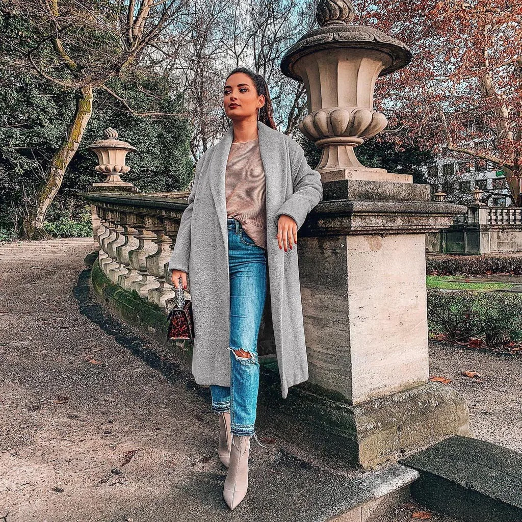 Новинка модные женские куртки SAGACE с длинным рукавом однотонное повседневное