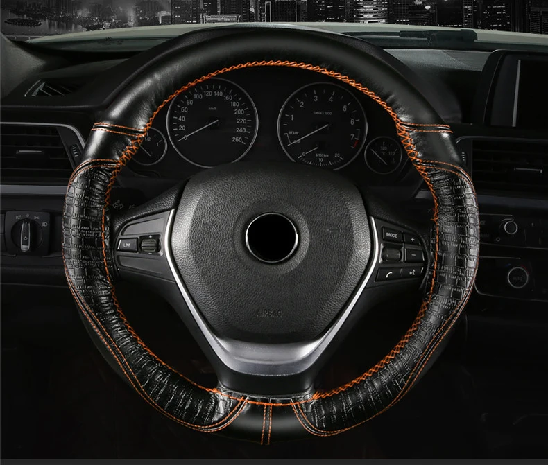 Натуральная кожа рулевое колесо крышка подходит для peugeot 108 208 308 508 2008 3008 т 5008 Citroen C1 C-Elysee C3 C4 C3 Aircross и т. д