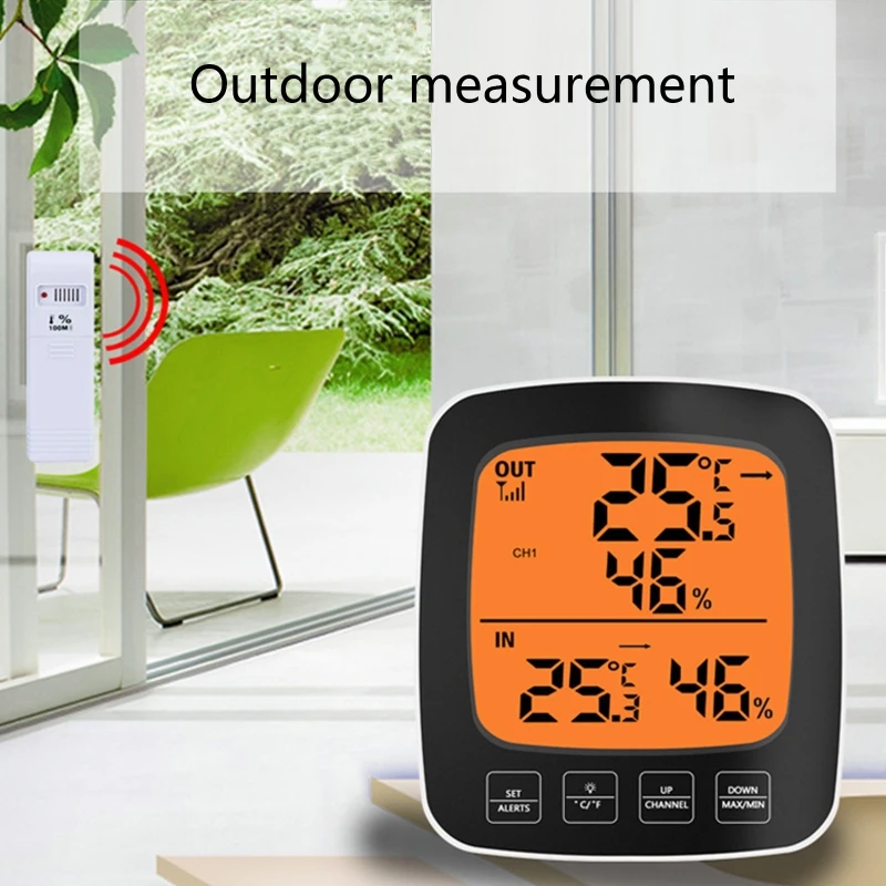 Цифровой будильник Температура & влажность в помещении/на открытом воздухе