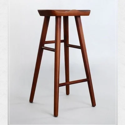 Скандинавский барный стул современный в стиле минимализм твердая древесина дом