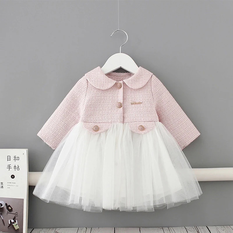 Милое весеннее платье для девочек 2020 детское Сетчатое принцессы в стиле пэчворк