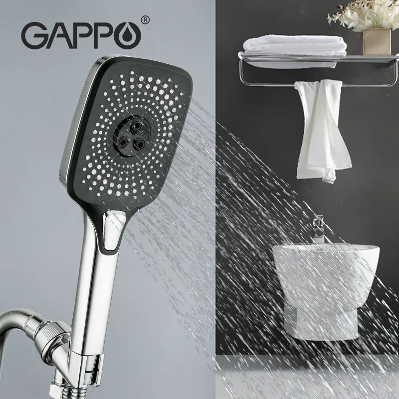

Gappo квадратная душевая головка высокого давления водосберегающая Душевая насадка из нержавеющей стали ручной душ аксессуары для ванной ко...