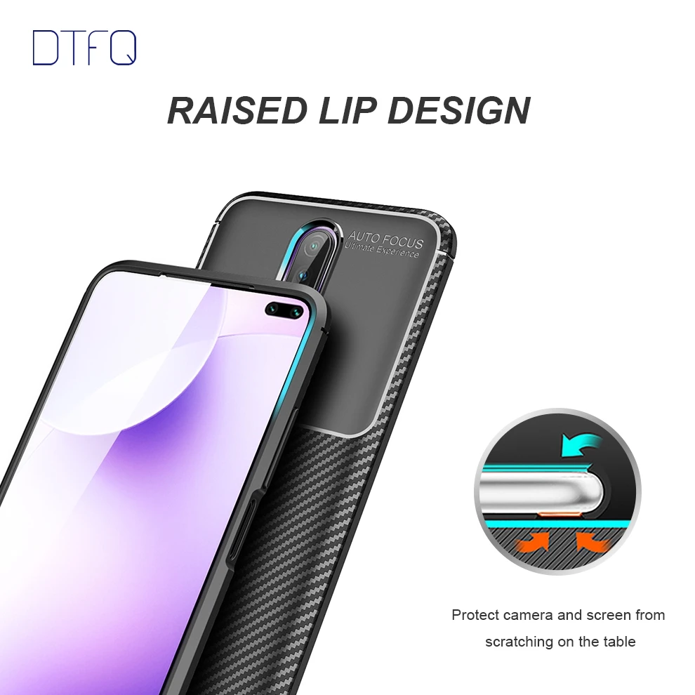 Чехол из углеродного волокна для Xiaomi Redmi K30 5G K20 Pro мягкая задняя крышка ТПУ матовый