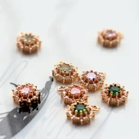 zircon micro inlaid three dimensional snowflake pendant earrings accessories are used for diy necklaces earrings accessories