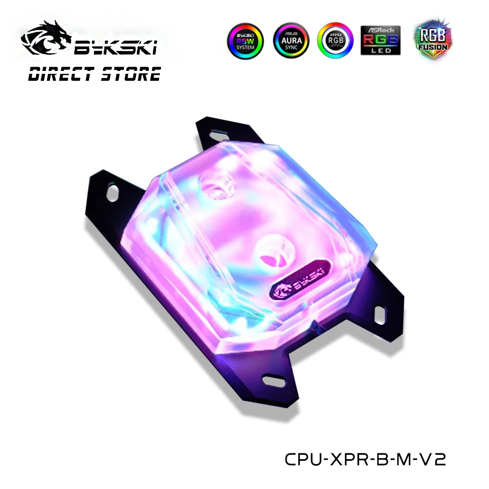 Bykski AMD CPU Water Block Copper Transperant For Ryzen7/5/3 AM4/3+/3/2+/2 FM2+/FM2/FM1 Cooler RGB 12V/5V MOD CPU-XPR-B-M-V2 | Компьютеры
