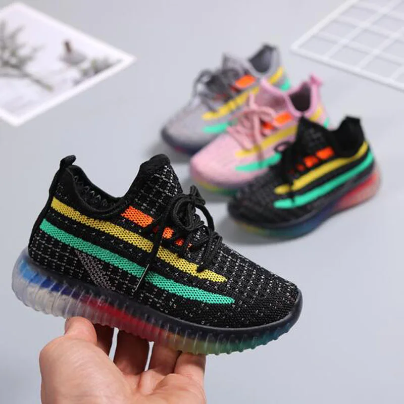 

Spring Autumn Baby Shoes Boy Girl Breathable Knitting Mesh Fashion Soft Comfortable Child Shoes Chaussures 3-9Year Child Shoe