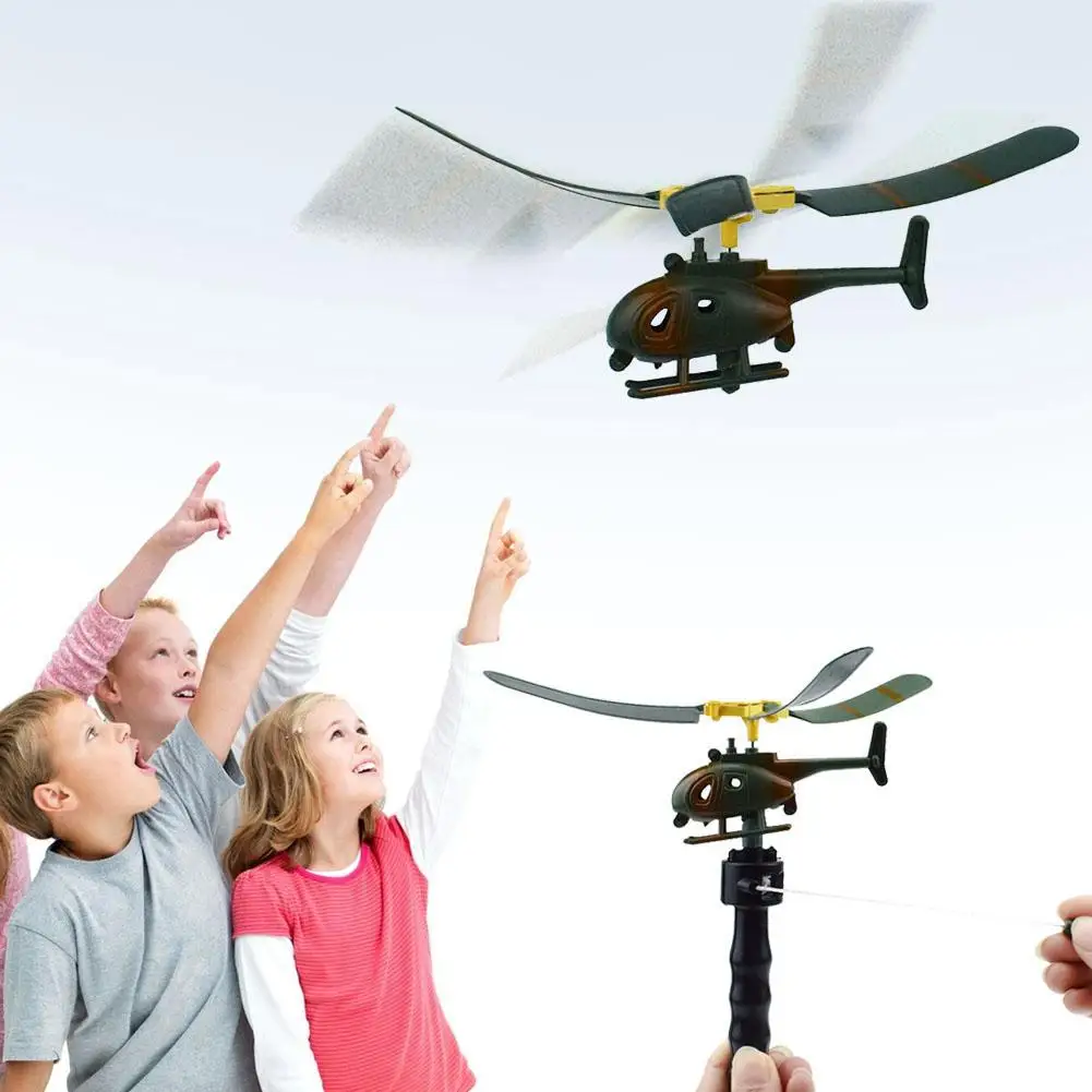 

Plane toy Outdoor Toys for Kids Playing Drone Children's Day Gifts For Beginner Aviation Model Copter Handle Pull Helicopter
