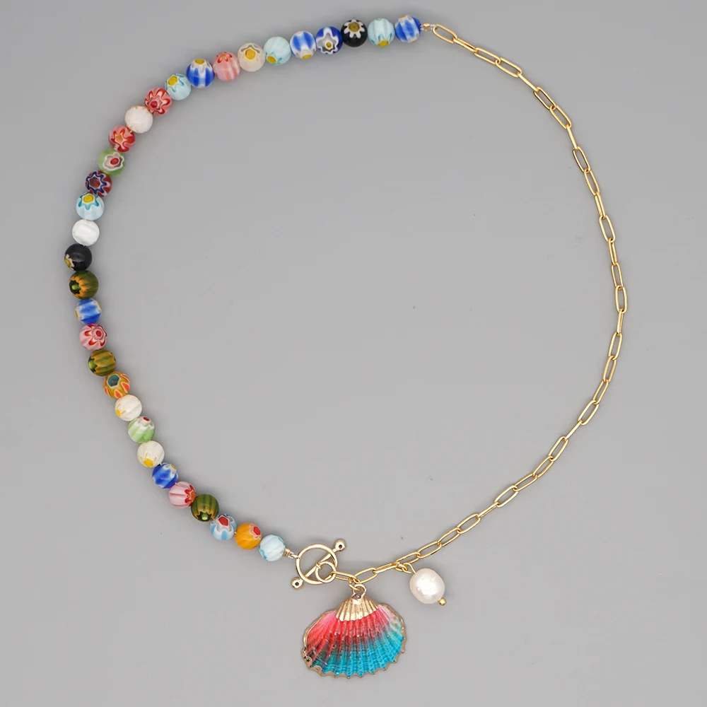 Go2Boho ювелирные изделия в стиле бохо женские ожерелья с подвесками виде ракушек